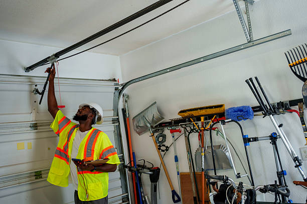 Professional Garage Door Maintenance technician working in Warwick, RI